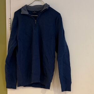 Brooks Brothers Navy Zip-Up Sweater